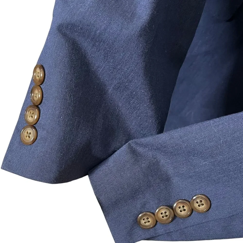 J.Crew Ludlow Unstructured Suit Jacket Mens 39R Navy‎ Cotton Somelos Blazer